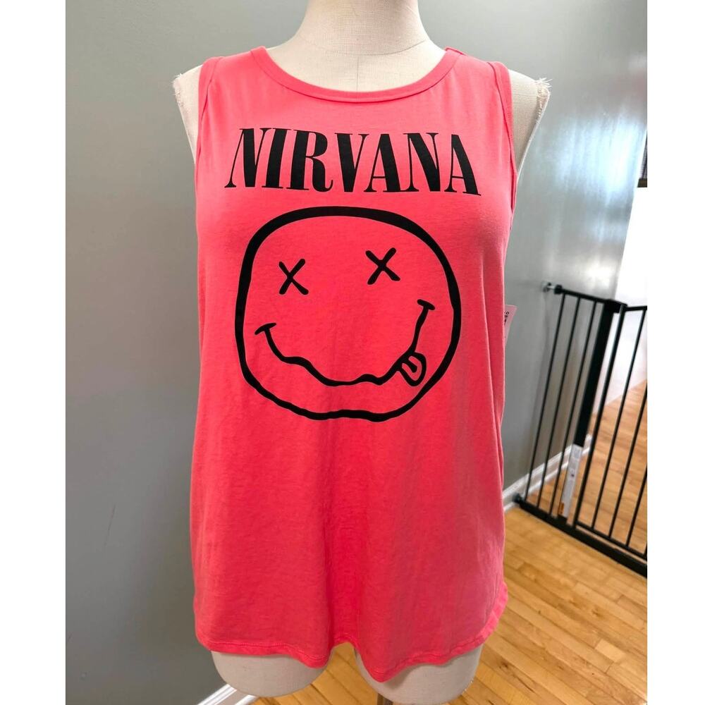 Torrid 2 (2x 18/20) NIRVANA Concert Rock Music Punk Smiley Logo Tank Top Shirt